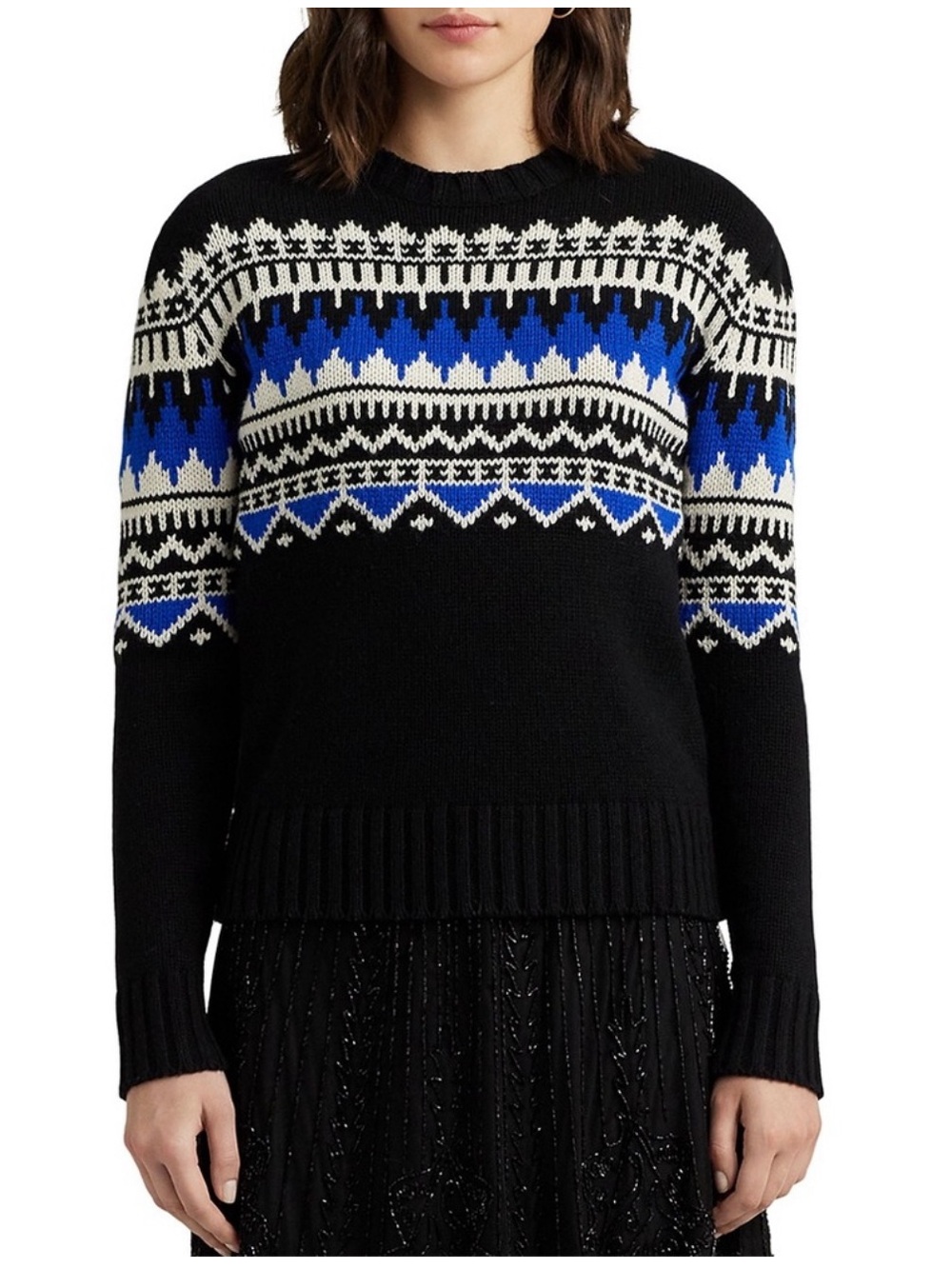 Ralph Lauren Polo 🔥 Fair Isle Crewneck Sweater  
Cashmere blend